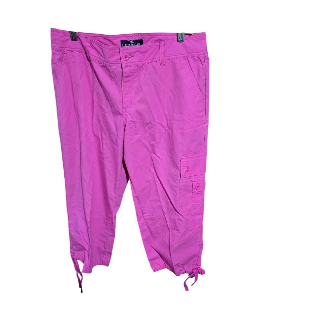American Living Solid Pink Capri's Size 10 NWT
